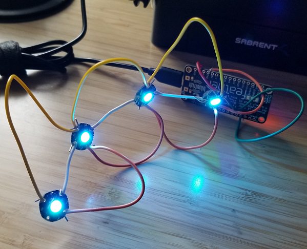 LED cat ears hooked up