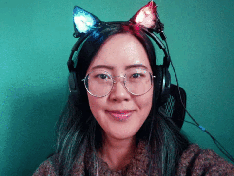 Lychi wearing MixPlay LED Cat Ears